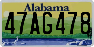 AL license plate 47AG478