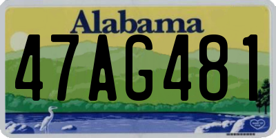 AL license plate 47AG481