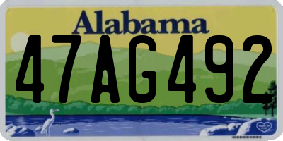 AL license plate 47AG492