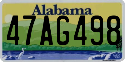 AL license plate 47AG498