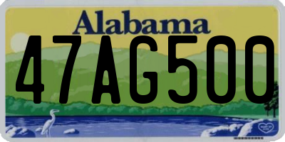 AL license plate 47AG500