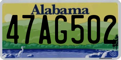 AL license plate 47AG502