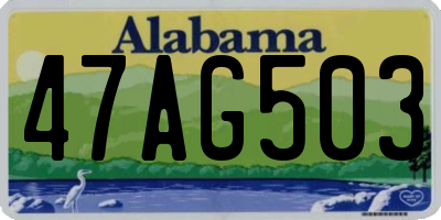 AL license plate 47AG503