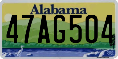 AL license plate 47AG504