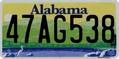 AL license plate 47AG538
