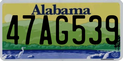 AL license plate 47AG539
