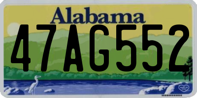 AL license plate 47AG552