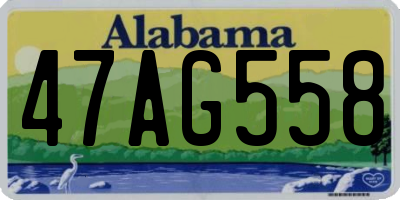 AL license plate 47AG558