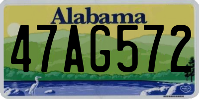 AL license plate 47AG572