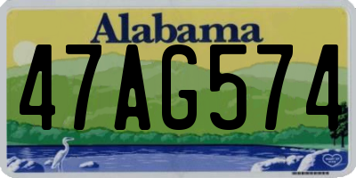 AL license plate 47AG574