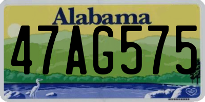 AL license plate 47AG575