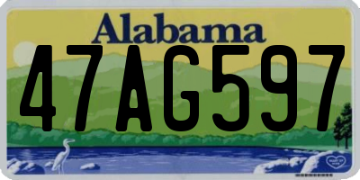 AL license plate 47AG597