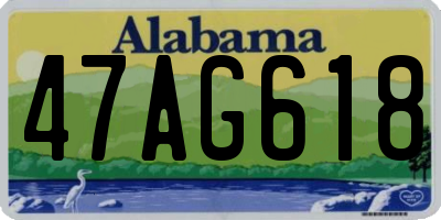 AL license plate 47AG618