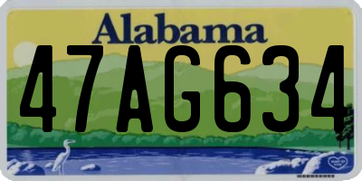 AL license plate 47AG634