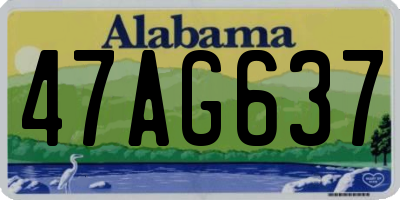AL license plate 47AG637