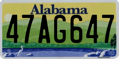 AL license plate 47AG647