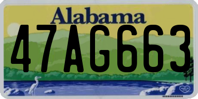 AL license plate 47AG663