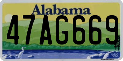 AL license plate 47AG669