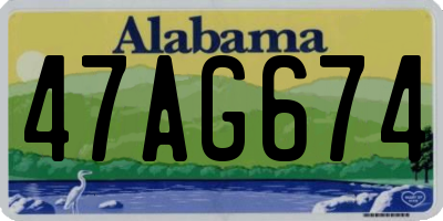 AL license plate 47AG674