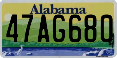 AL license plate 47AG680