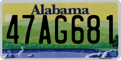 AL license plate 47AG681
