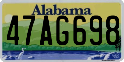 AL license plate 47AG698