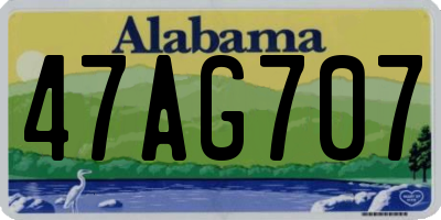 AL license plate 47AG707