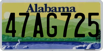 AL license plate 47AG725