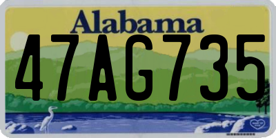 AL license plate 47AG735