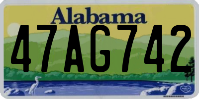 AL license plate 47AG742