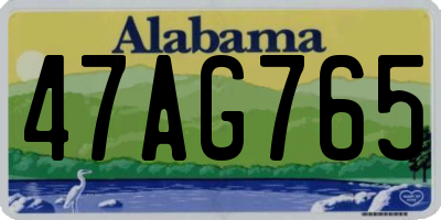 AL license plate 47AG765