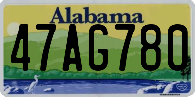 AL license plate 47AG780