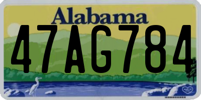 AL license plate 47AG784