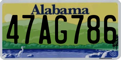 AL license plate 47AG786