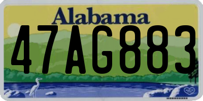 AL license plate 47AG883