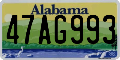 AL license plate 47AG993