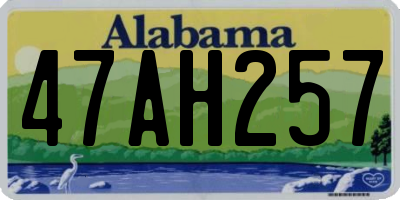 AL license plate 47AH257