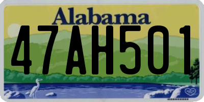 AL license plate 47AH501