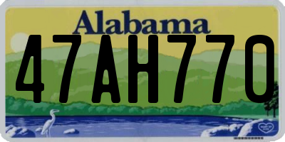 AL license plate 47AH770
