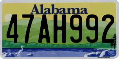 AL license plate 47AH992