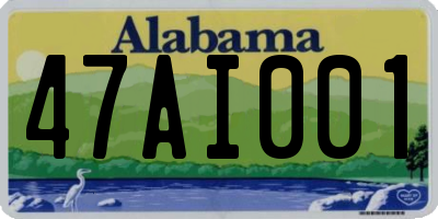 AL license plate 47AI001