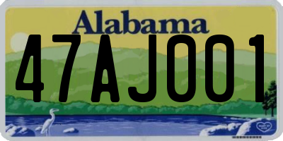 AL license plate 47AJ001