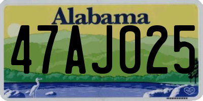 AL license plate 47AJ025