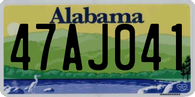 AL license plate 47AJ041