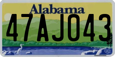 AL license plate 47AJ043