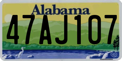 AL license plate 47AJ107