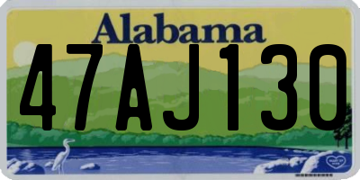 AL license plate 47AJ130