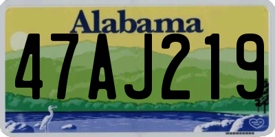 AL license plate 47AJ219