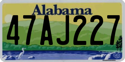 AL license plate 47AJ227