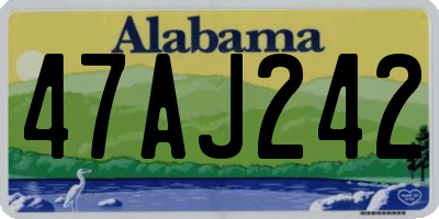 AL license plate 47AJ242